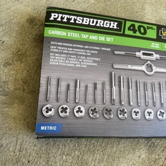 PITTSBURGH 40pc. Carbon Steel METRIC Tap and Die Set with Case &ndash; Model #62832