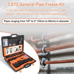 CST2 General Cold-Shot Pipe Freeze Kit, Small, Black + Orange