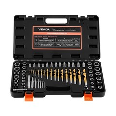 VEVOR Screw Extractor Set with Drill Bits Easy Out Nut Bolt Extractors 65 Pieces