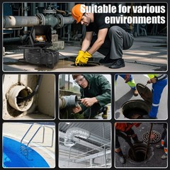 98ft Drain Sewer Pipe Inspection Camera 23mm Industrial Endoscope 4.3&Prime; Monitor