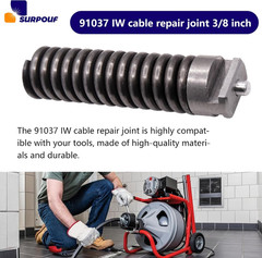 91037 IW Cable Repair Coupling 3/8-Inch Compatible with Drain Cleaning Cable (1)