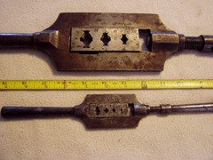 2 Antique Butterfield & Co No 23A & 53 Pipe Bolt Threader Die Wrenches tools