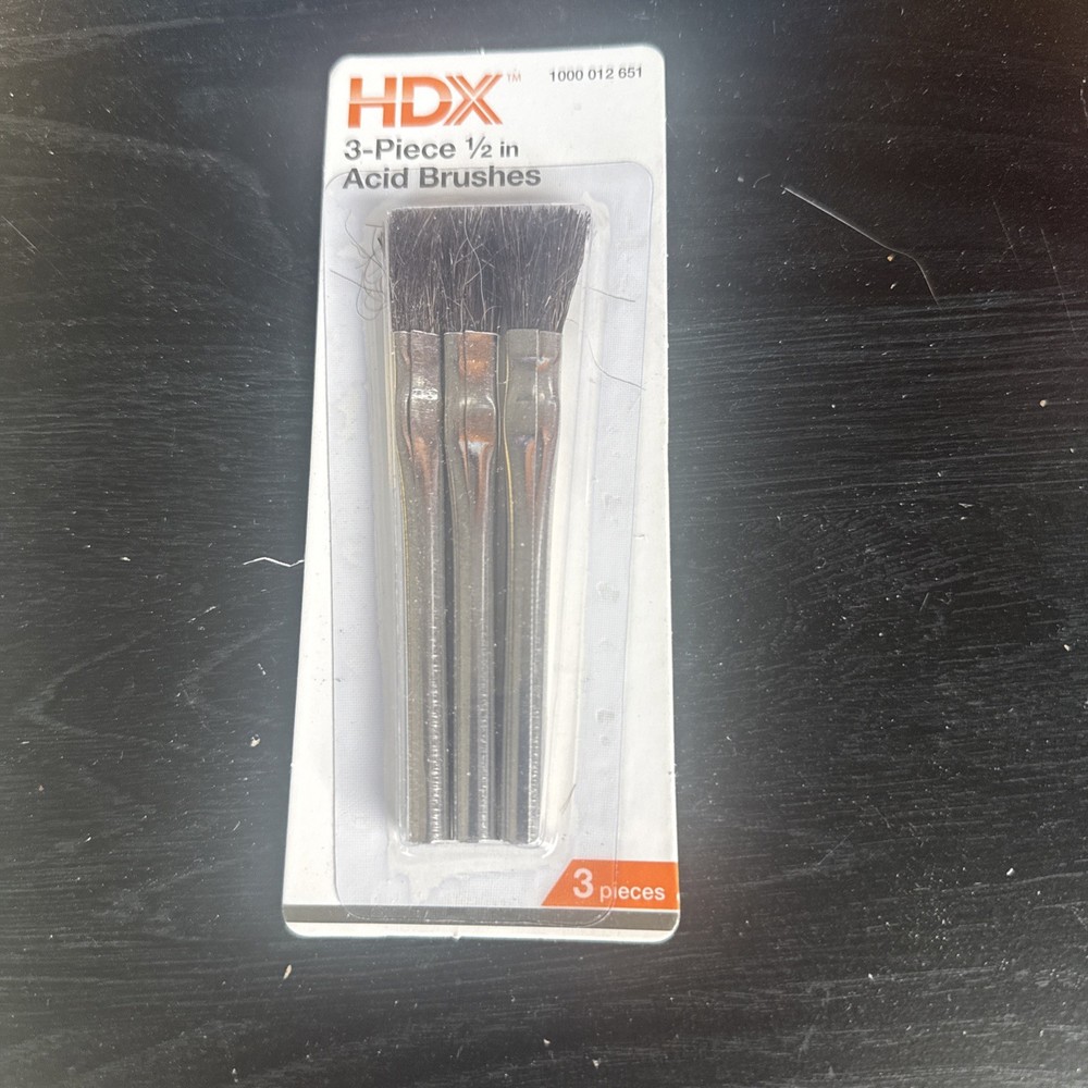 HDX Acid Brushes For Paste Fluxes &ndash; 3 Piece