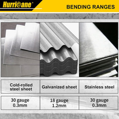 12 Inch Sheet Metal Folding Tool, Professional HVAC Bending Tool with 3/8&Prime; & 1&Prime;
