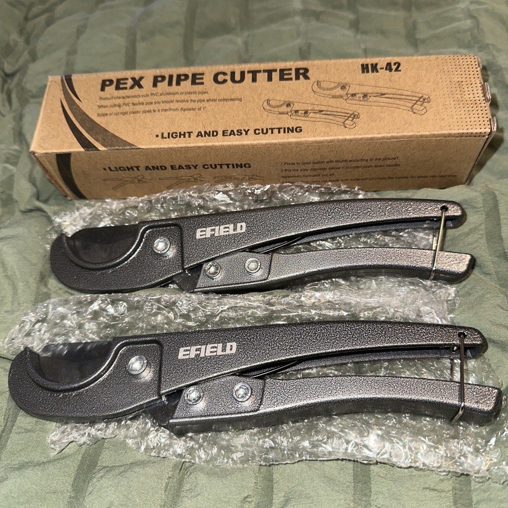 EFIELD 2 PCS PEX/CPVC/PVC Tubing Cutter for 1/8&Prime;,1/4&Prime;, 3/8&Prime;, 1/2&Prime;, 3/4&Prime; to 1 &ldquo;