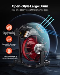 VEVOR Drain Cleaner Machine Electric Drain Auger 50FT x 5/16 Inch Auto Feed
