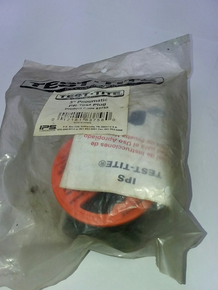 TEST-TITE 3&Prime; Pneumatic PR &ldquo;bottle&rdquo; Test plug. code 83758