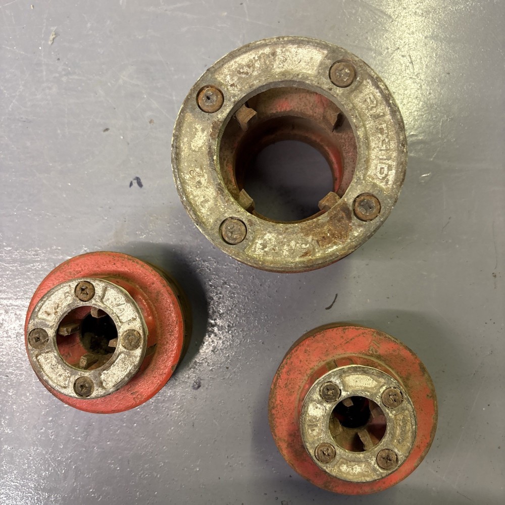 4x, PIPE THREADERS 3x RIDGID [12-R 3/8&rdquo;, 00R 3/4&Prime;, 00R 1/2&Prime;] 1x TOLEDO 12-1/8