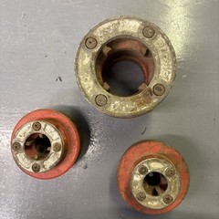 4x, PIPE THREADERS 3x RIDGID [12-R 3/8&rdquo;, 00R 3/4&Prime;, 00R 1/2&Prime;] 1x TOLEDO 12-1/8