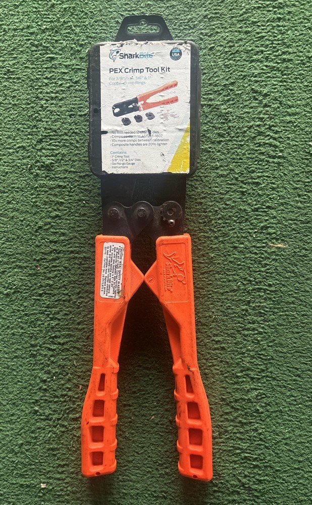 *NEW* SHARKBITE PEX CRIMP TOOL KIT 3/8 INCH WITH MULTI-HEAD KIT MODEL# 23100