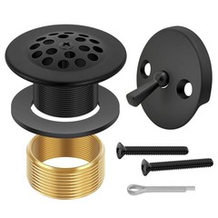 Matte Black Trip Lever Bathtub Drain Tub Trim Set with Trip Lever Overflow Fa&hellip;