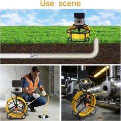Sewer Camera 66Ft,Drain Pipe Camera HD 4.3In Screen DVR 23MM Plumbing Snake Bore