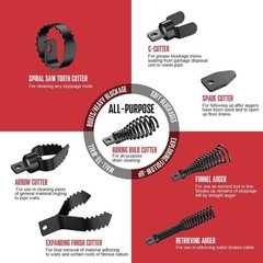 8-Piece Drain Snake Attachment Set
