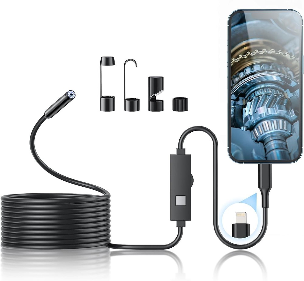 16FT Pipe Inspection Camera Endoscope Video Sewer Drain Cleaner Waterproof Snake