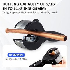 2-in-1 Ratcheting Tubing Cutter for Copper, PVC & Soft Metal Pipes