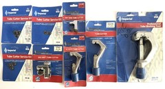 IMPERIAL TUBE CUTTER LOT of 5 CUTTERS and 3 SERVICE KITS BLADES PIPE HVAC