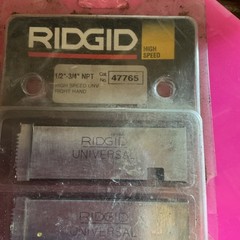 RIDGID 47765 Threading Machine Dies, Right-Handed Alloy NPT Pipe Die 1/2&Prime;-3/4&Prime;