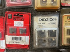 Mixed lot of Ridgid Pipe Dies 1/2&Prime; 3/4&Prime; 1-1/4&Prime; Berkley BT-00003 37875 37825 3782