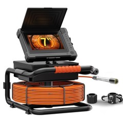 7&Prime; Sewer Pipe Inspection Camera Drain Pipeline Endoscope Self-Leveling 512Hz 50M