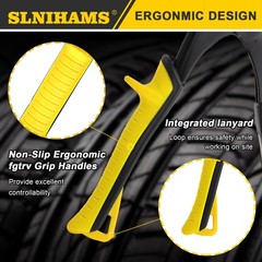 SLNIHAMS 5-Blade Hand Crimper Sheet Metal Tools, Hvac 0.8 millimeters, Yellow