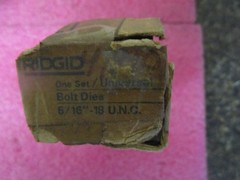 RIDGID THREADER THREADING UNIVERSAL BOLT 5/16&Prime; DIES 5/16-18 UNC