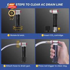 Upgraded Drain Device, AC Line Cleaner 16G Black&Red