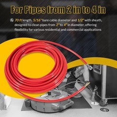 RIDGID K9-204 FlexShaft Cable 5/16 x 70ft with Sheath