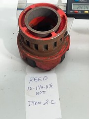 Reed 1S-1-1/4&Prime;-11-1/2 NPT Die with Ratchet Die Head Pipe Threading Threader