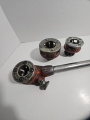 Ridgid Die Ratchet Head OO-R with 1&Prime; .75&Prime; .5&Prime; Heads Tested Working
