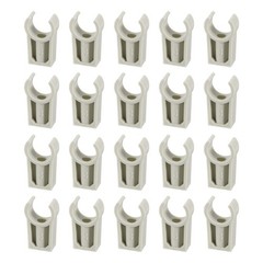 20Pcs U-Shaped Water Pipe Clamp, Fit for 20mm/0.79&Prime; OD, 25mm Height, Grey