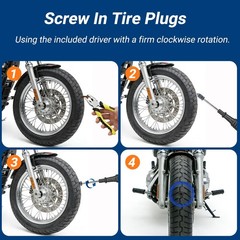Tire Repair Rubber Nail Kit, Premium Spiral Screw-in Tire Plugs with 2 Sizes,&hellip;