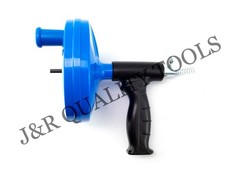 Hand Crank or Drill‑Operated Drain Cleaner Snake Cable Tool, 25 ft Spring Steel
