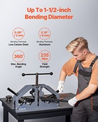 Tube Roller Bender Max 1-1/2&Prime; Manual Tube Pipe Roller Bender with 6 Dies
