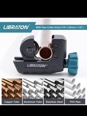 Mini Tubing Cutter 3/16&Prime; to 1-1/8&Prime; + Deburring Tool for Copper Aluminum