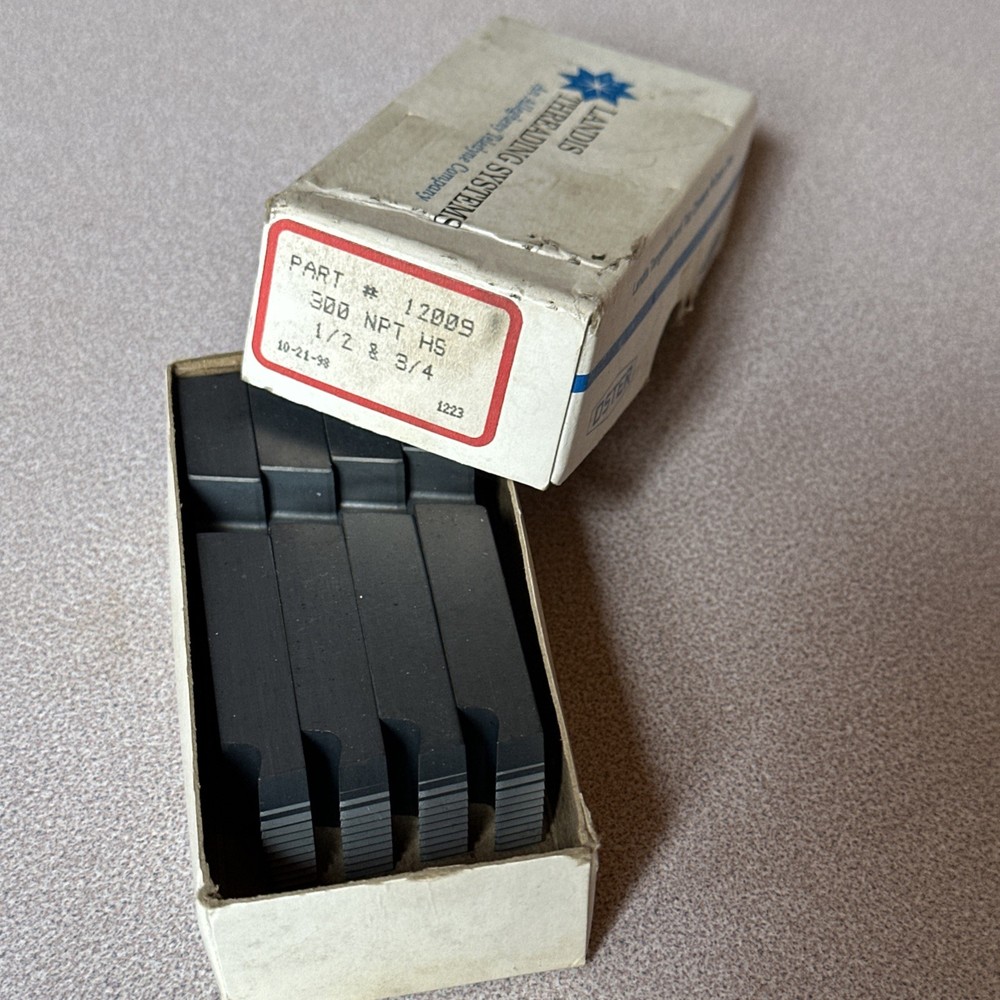Set 1 to 4 NEW Landis Threading Systems Oster Dies 300 NPT HS 1/2 & 3/4 12009