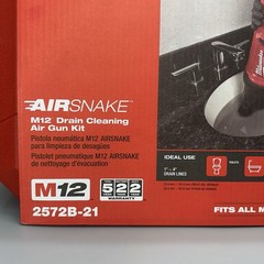 Milwaukee 2572B-21 AIRSNAKE M12 Cordless Drain Cleaning Air Gun Kit with Battery