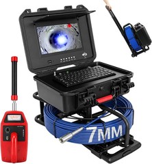 66FT Self-Leveling Sewer Camera Locator 10&Prime; IPS DVR 512Hz IP68 Drain Camera