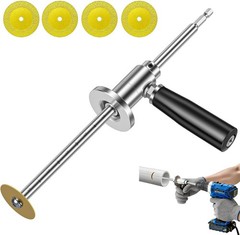 Inside Pipe Cutter for PVC Pipe Cutter, with Handle and 4 Diamond Grit Cutting W
