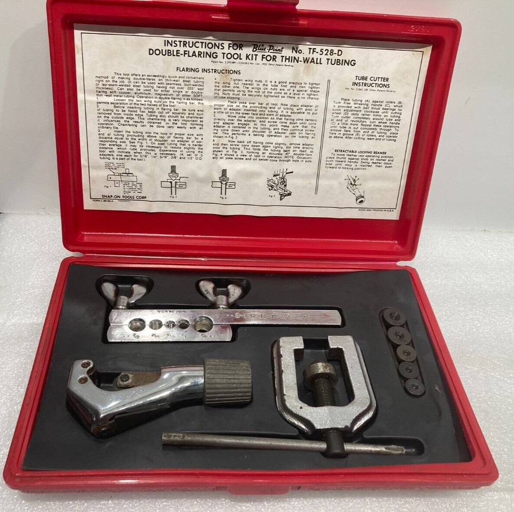Blue Point Tools TF-528-D Double Flaring Tool Kit for Thin Wall Tubing