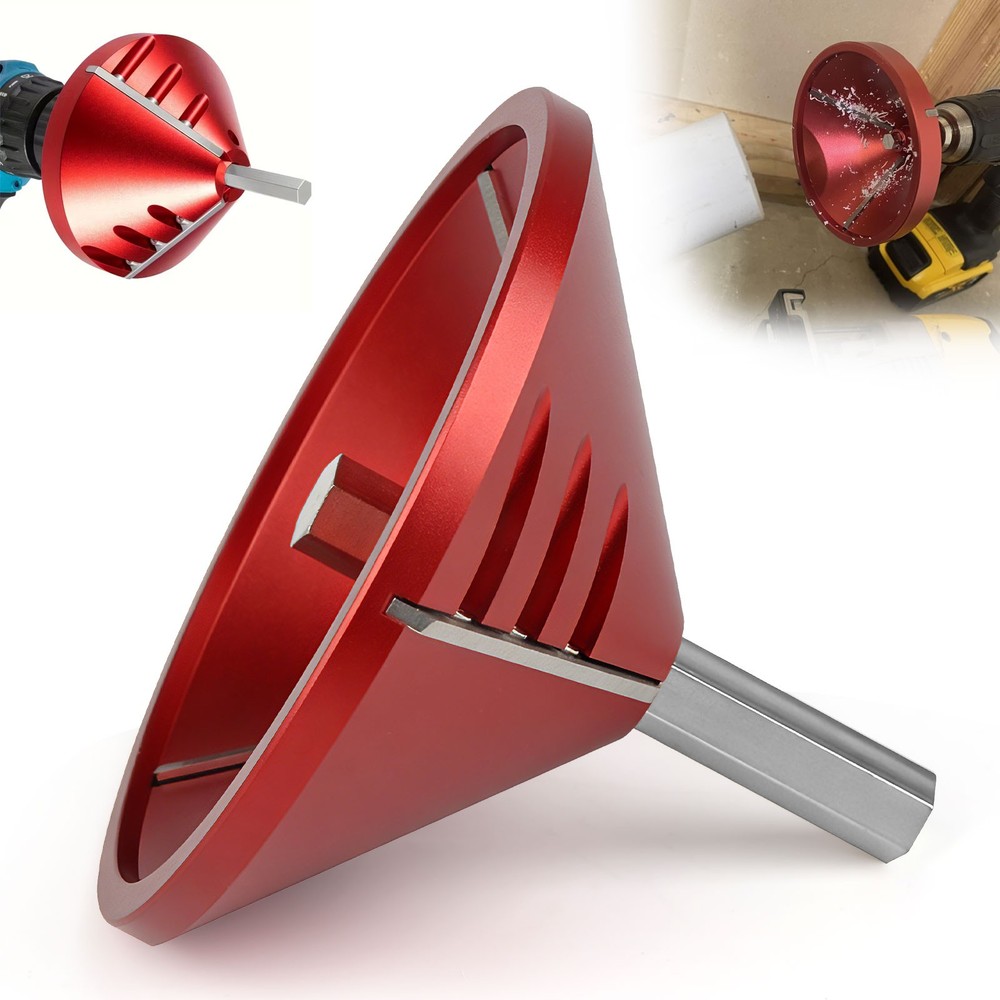 2-in-1 PVC Pipe Chamfer & Deburr Tool Manual Pipe Reamer 0.92&ndash;3.89&Prime;OD CPVC Pipe