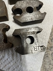Vintage Reed Mfg Co. Solid Block Pipe Threading Die Lot (8) 2 1/2 AP 1/4 R ETC