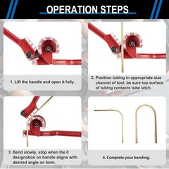3 in 1 Tubing Bender, 0-180 Degrees Tube Bender Manual Pipe Bender Tool for 1/4