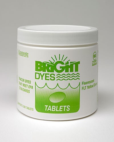 Fluorescent Water & Sewer Leak Tracer Dye, FLT Yellow/Green, 200 5/8&Prime; tablets
