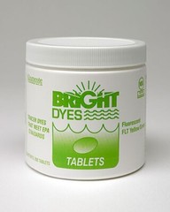 Fluorescent Water & Sewer Leak Tracer Dye, FLT Yellow/Green, 200 5/8&Prime; tablets