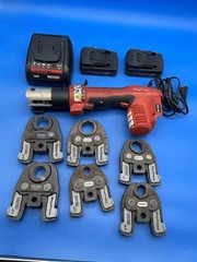 Rigid Cordless Propress Rp 200 With 6 Piece Jaw Kit With Batteries Charger