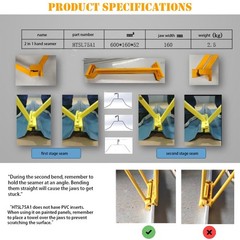 2-in-1 Hand Seamer for Standing Seam Metal Roofs, Mechanical Lock Panel Roofing