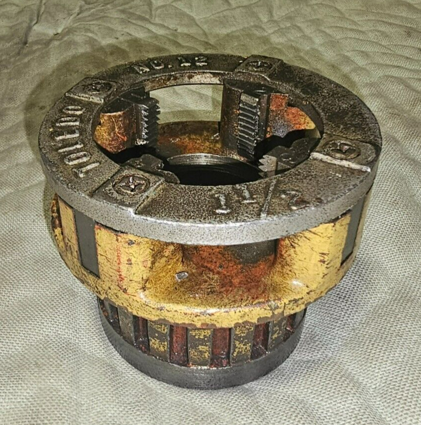 Toledo No. 12 Manual 1 1/2&Prime; Pipe Threading Die for Ratcheting Threader
