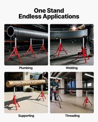 Pipe Jack Stand Foldable Quick-Lock Washer Carbon Steel CREDITABLE SELLER