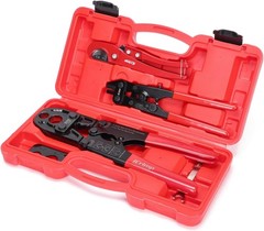 PCKIT-1234PS PEX Crimping Tool Kit with PEX Tubing Cutter, PEX Crimper, PEX Remo