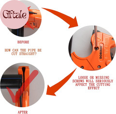 PVC Pipe Cutter, Cuts up to 2-1/2&Prime; PEX, PVC, PPR, Plastic Hoses& Plumbing Pipes,
